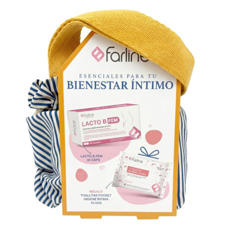 Farline Lacto B Fem 30Caps + Toallitas 10Uds + Neceser - Farmacia en Casa Online