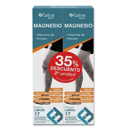Farline Magnesio Sabor Limon Duplo 2x17Comp Efervescentes - Farmacia en Casa Online