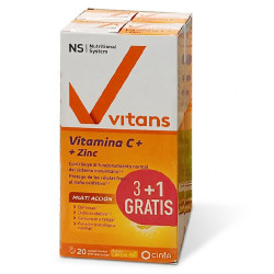 Nutritional System Vitans Vit C+ + Zinc 80Comp Efervescentes - Farmacia en Casa Online