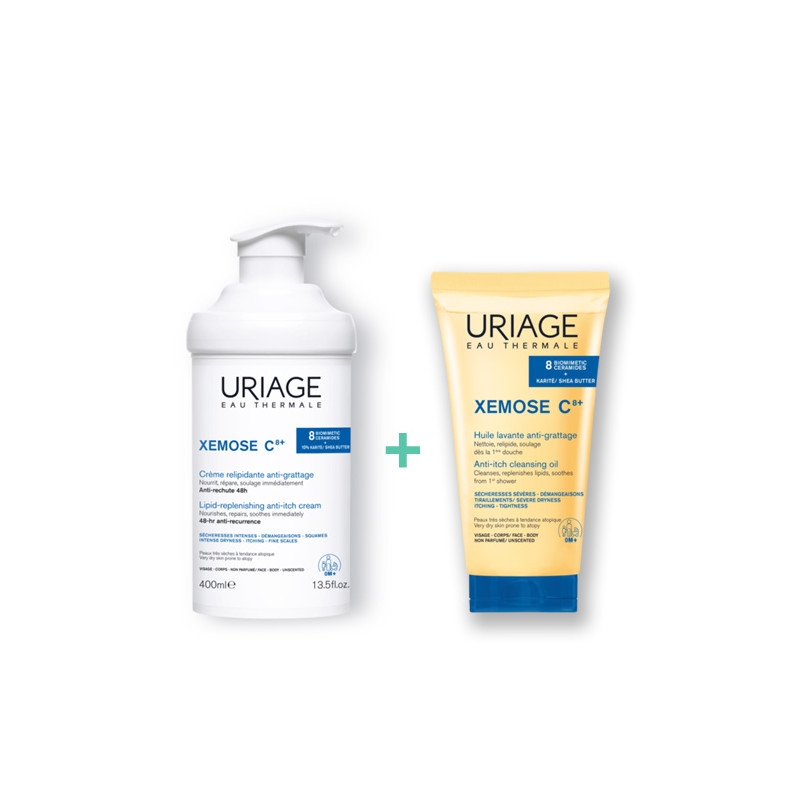Uriage Xemose C8+ Crema Relipidizante 400ml + Ac Limpiador 200ml - Farmacia en Casa Online