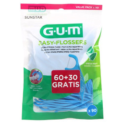 Gum Easy-Flossers Seda Dental Facil de Usar 90Uds