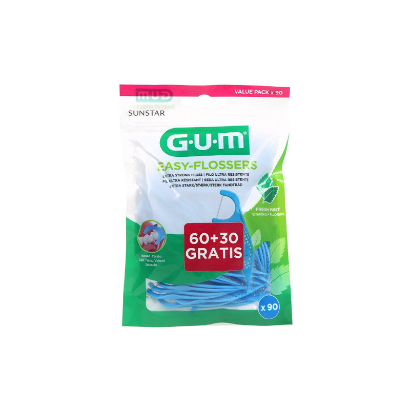 Gum Easy-Flossers Seda Dental Facil de Usar 90Uds