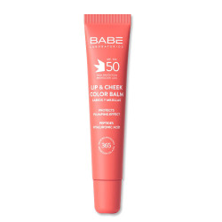 Babe Lip & Cheek Balsamo Labial Color Peach Spf50 20ml