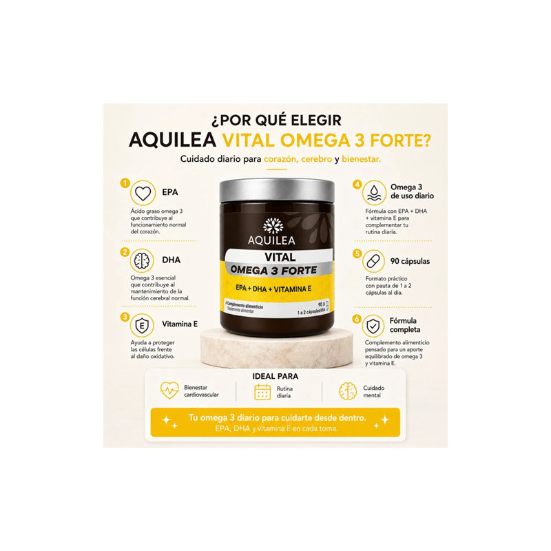 Aquilea Vital Omega 3 Forte 90Caps - Farmacia en Casa Online