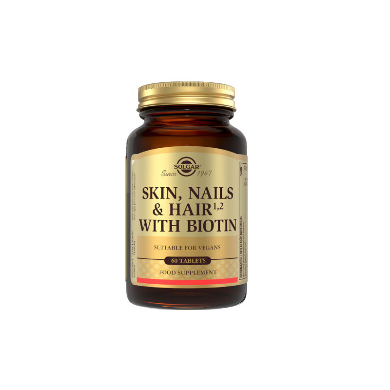 Solgar Piel Uñas y Pelo con Biotina 60Caps