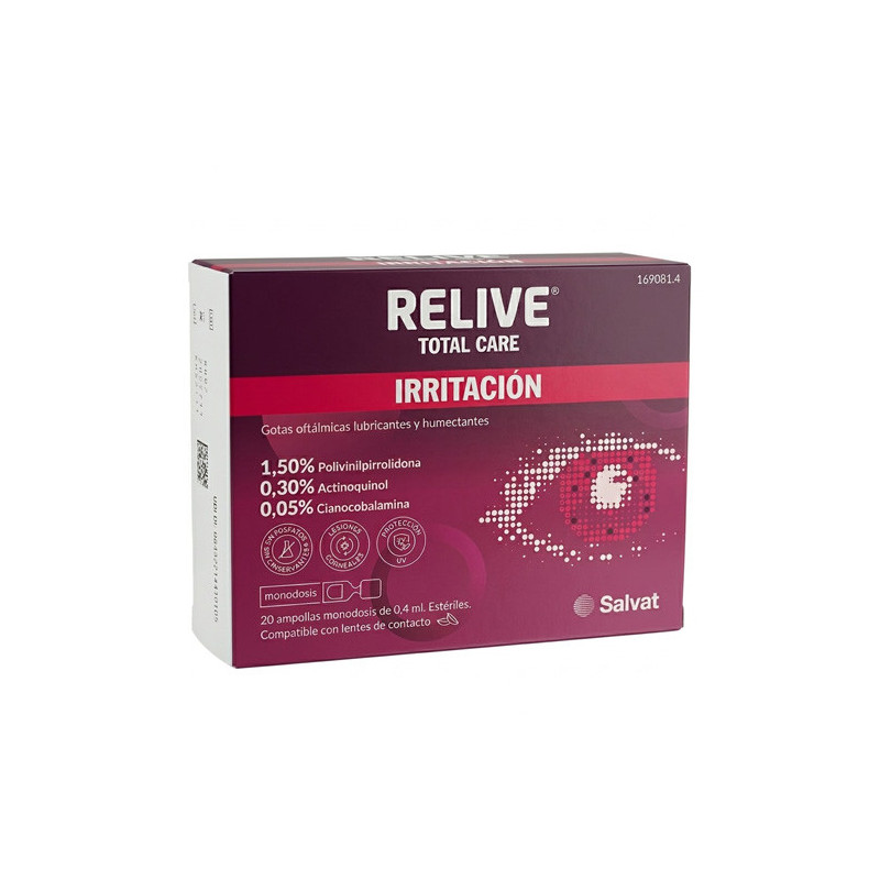Relive Total Care Irritacion Gotas Oftalmicas 0,4mlx20Amp