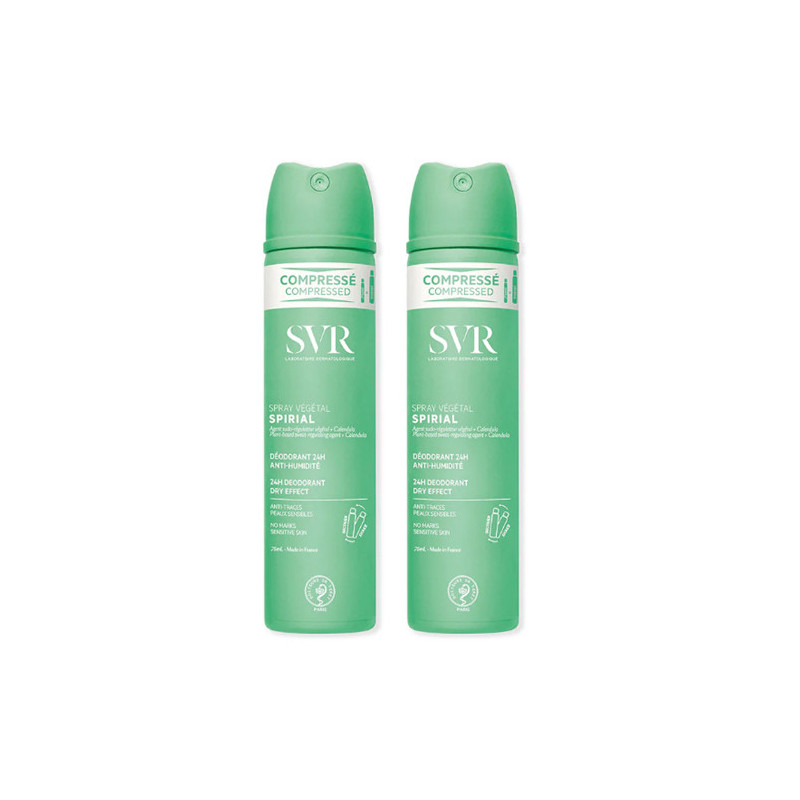 SVR Spirial Spray Vegetal Desodorante 24h Duplo 2x75ml