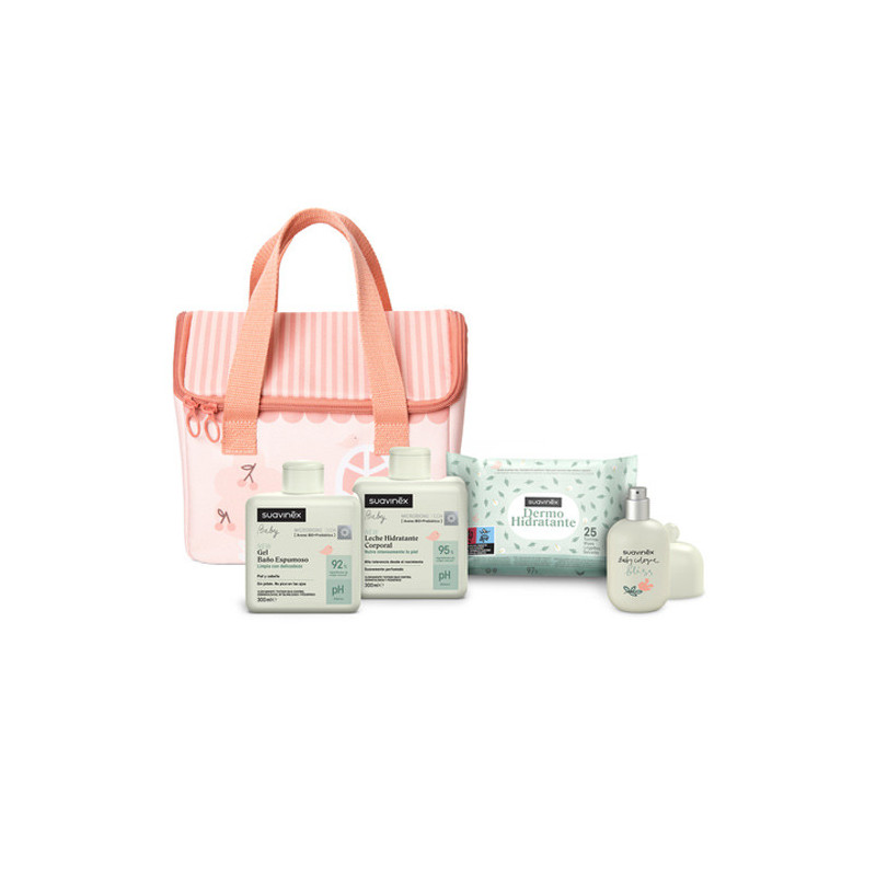 Suavinex My Little Snack Bag Casita Nevera Rosa 4 Productos