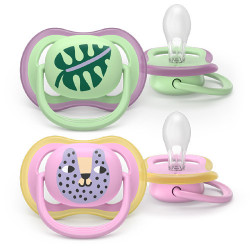 Avent Ultra Air Chupete Jungla 6-18m 2Uds