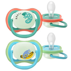 Avent Ultra Air Chupete Nocturno Jungla 6-18m 2Uds