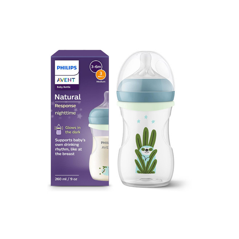 Avent Biberon Natural Response Nocturno 3-6m 260ml