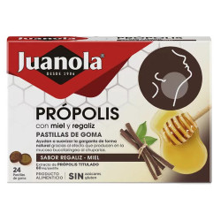 Juanola Propolis Pastillas Goma con Miel + Regaliz 24Uds