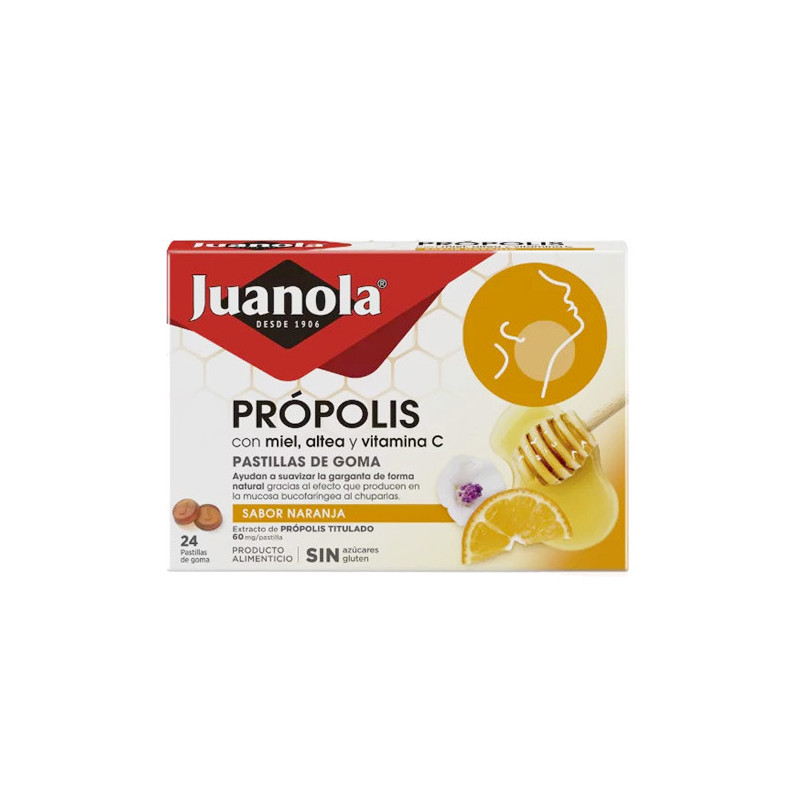 Juanola Propolis Pastillas Goma Sabor Naranja 24Uds