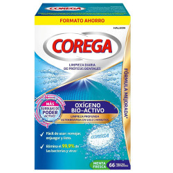 Corega Oxigeno Bio-Activo Tabletas Limpiadoras 66Uds