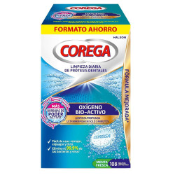 Corega Oxigeno Bio-Activo Tabletas Limpiadoras 108Uds