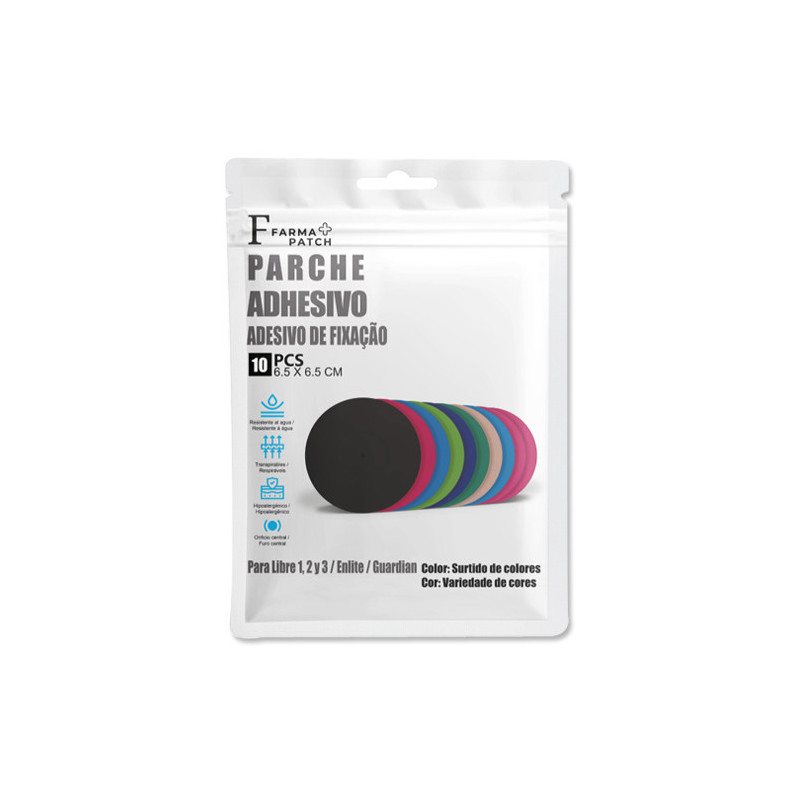 Farma Patch Parche Adhesivo Sensor Glucosa Colores Surtidos 10Uds