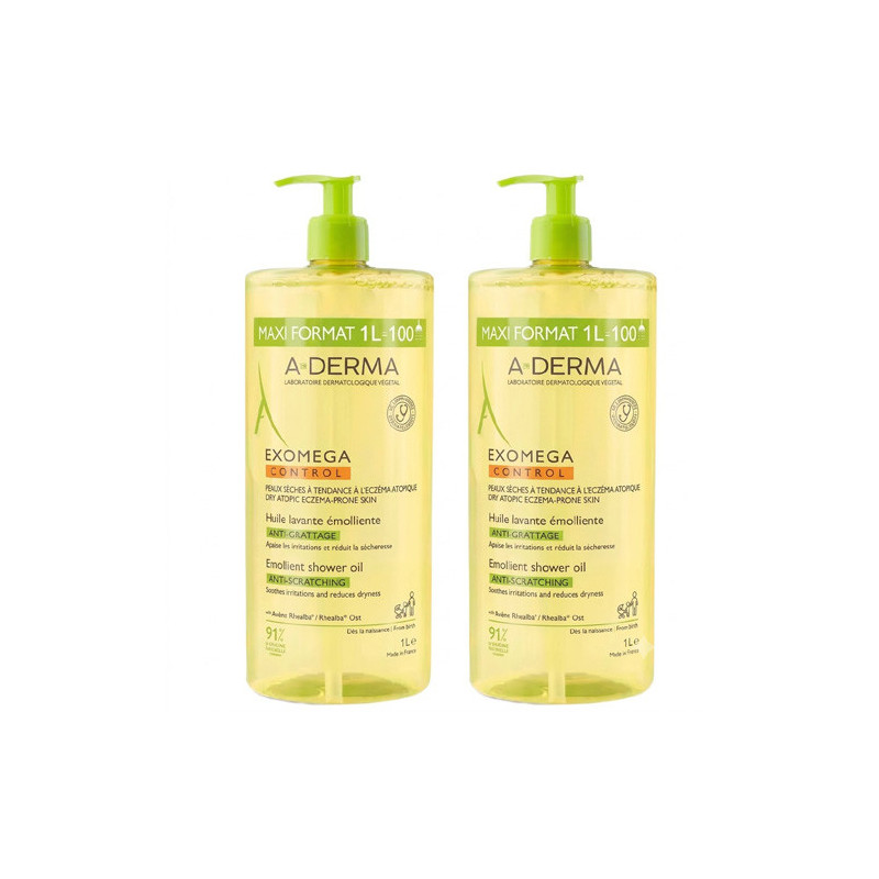 Aderma Exomega Control Aceite Limpiador Emoliente Duplo 2x1L