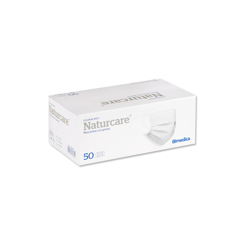 Naturcare Mascarilla Quirurgica 3 Capas Blanca 50Uds