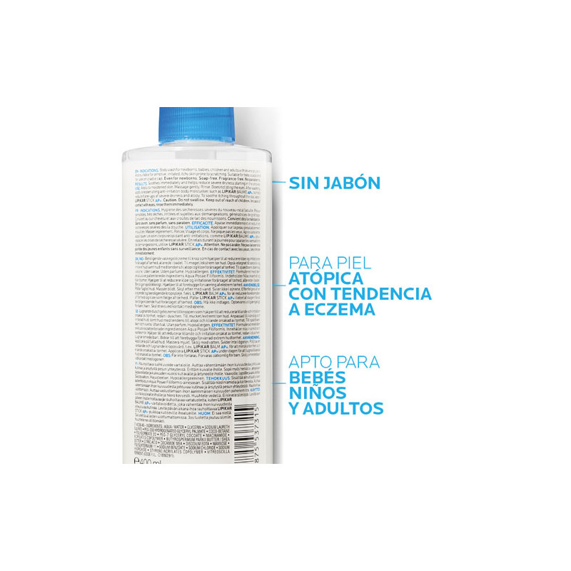 Lipikar Syndet AP+ Crema Ducha Relipidizante 400ml. R. Posay