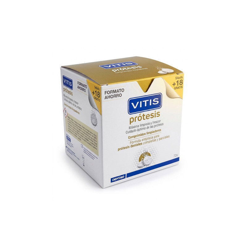 Dentaid Vitis Protesis Comprimidos Limpiadores 72Uds