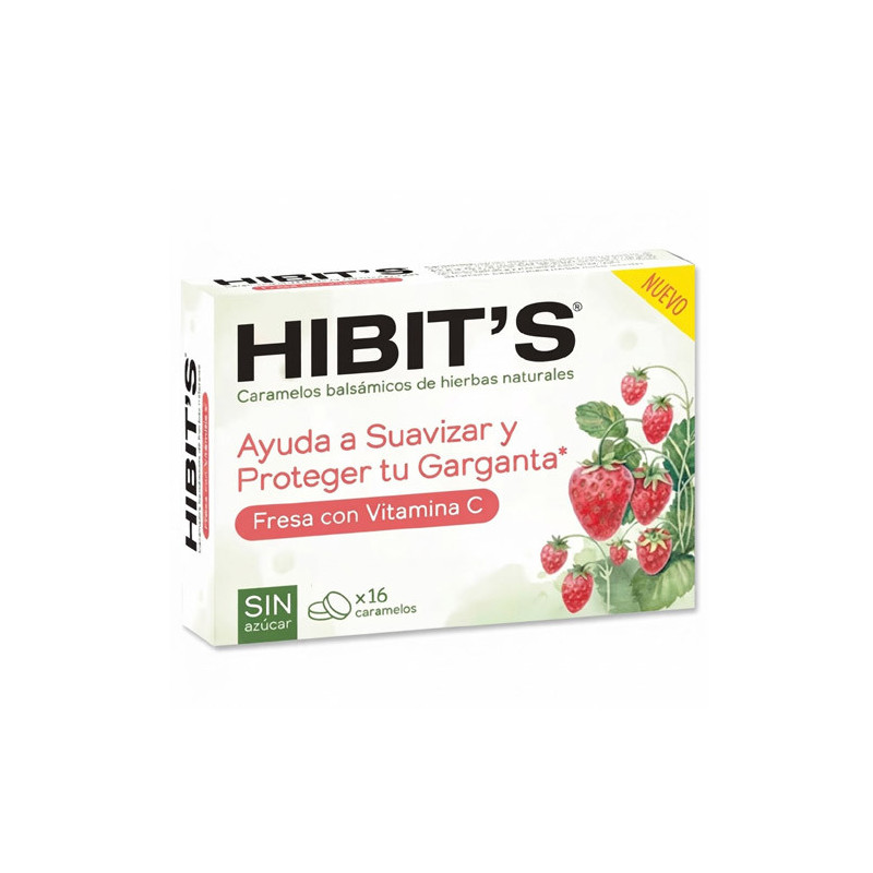 Hibits Caramelos Balsamicos Fresa con Vitamina C 16Uds - Farmacia en Casa Online