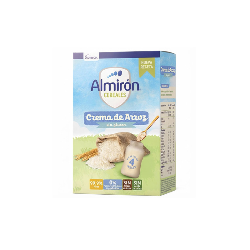 Almiron Cereales Crema de Arroz Sin Gluten 4m+ 225gr