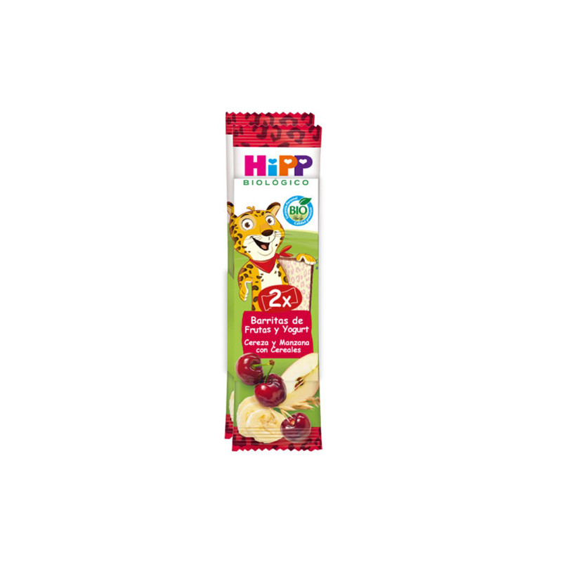 Hipp Barritas Frutas y Yogur Cereza Manzana Cereales Duplo 2x23gr