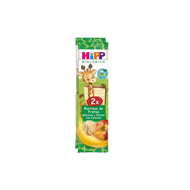 Hipp Barritas Frutas Manzana Platano y Cereales Duplo 2x23gr