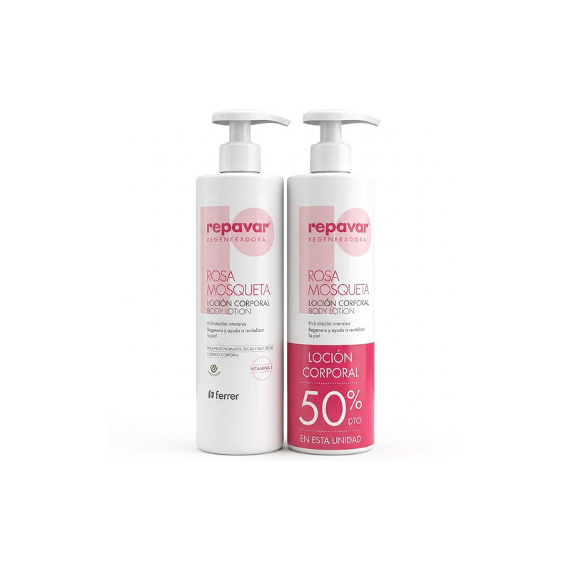Repavar Regeneradora Rosa Mosqueta Loción Corporal Duplo 2x500ml