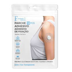 Farma Patch Parche Adhesivo Sensor Glucosa Transparente 10Uds