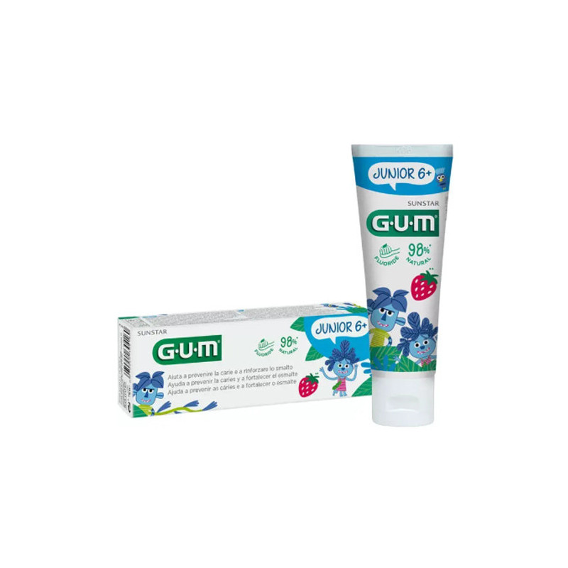 Gum Junior Gel Dentifrico Anticaries Sabor Fresa 50ml