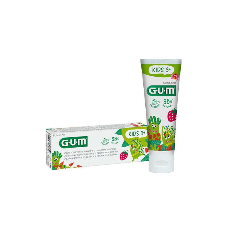 Gum Kids Gel Dentifrico Anticaries Sabor Fresa 50ml
