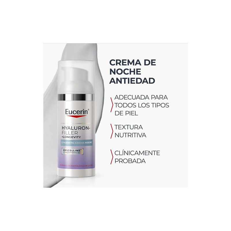 Eucerin Hyaluron-Filler + Longevity Epigenetic Crema Noche 50ml - Farmacia en Casa Online