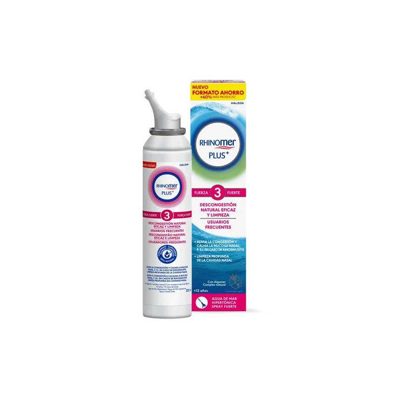 Rhinomer Plus+ Agua de Mar Hipertonica F3 Spray Fuerte 200ml