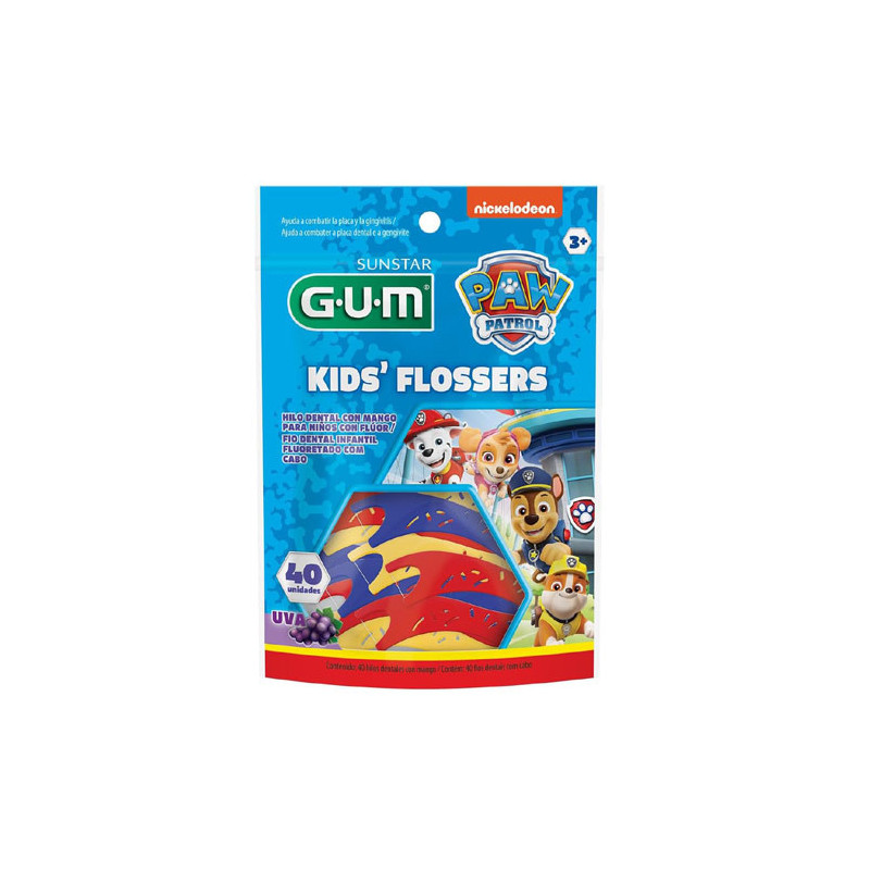 Gum Hilo Dental Infantil con Mango Patrulla Canina 40Uds