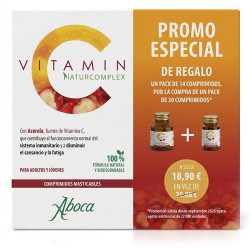 Aboca Vitamin C Naturcomplex 30+14Comp Masticables