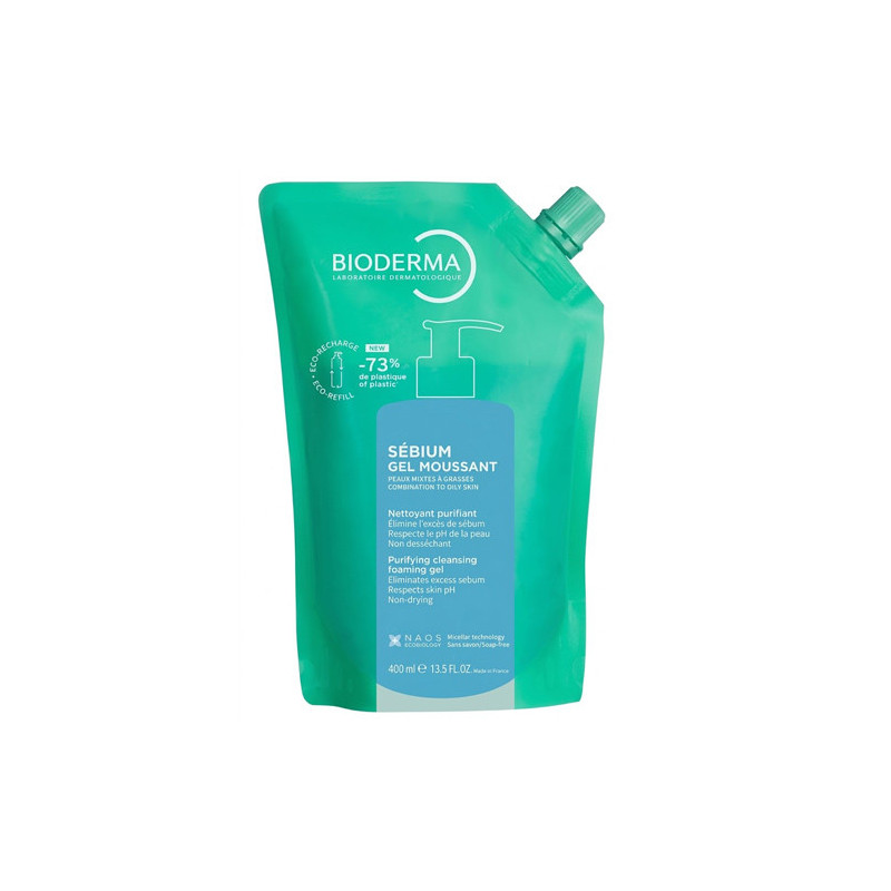 Bioderma Sebium Gel Espumoso Limpiador Recarga 400ml