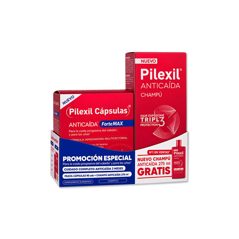 Pilexil Capsulas Anticaida Forte Max 90Caps + Champu 275ml