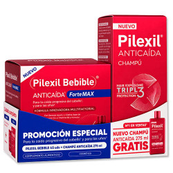 Pilexil Bebible Anticaida Forte Max 45 Viales + Champu 275ml