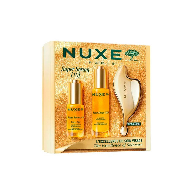 Nuxe Super Serum 10 Concentrado 30ml + Serum Ojos + Masajeador