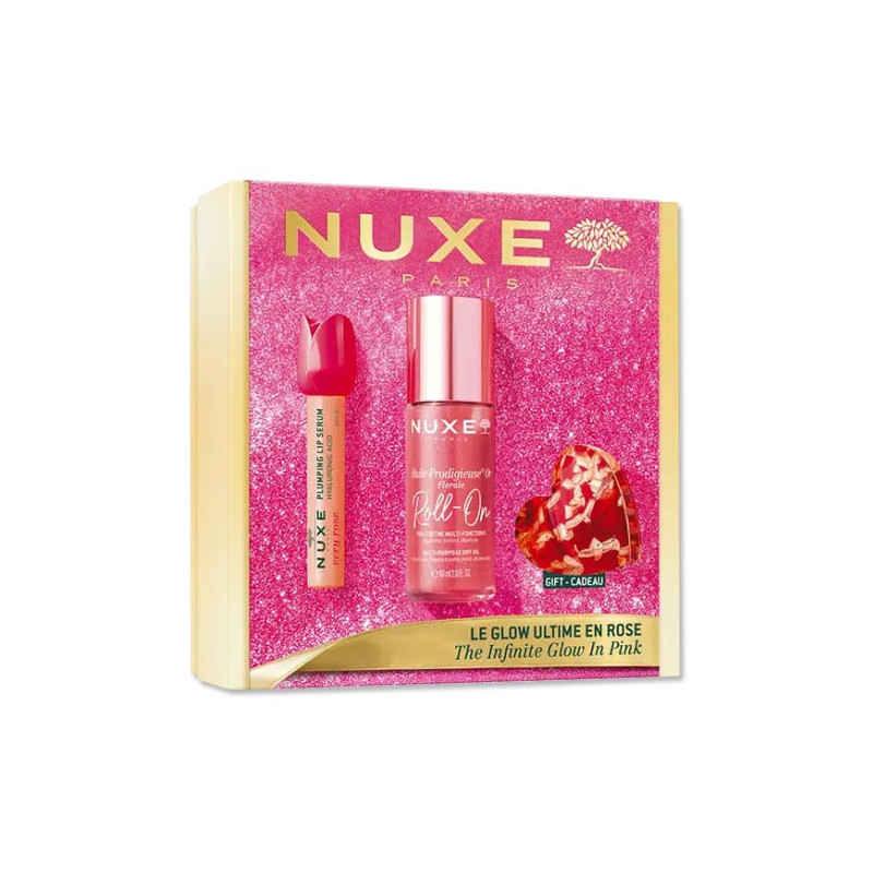 Nuxe Huile Prodigieuse Or Florale Roll-On 60ml +Serum Labial 8ml