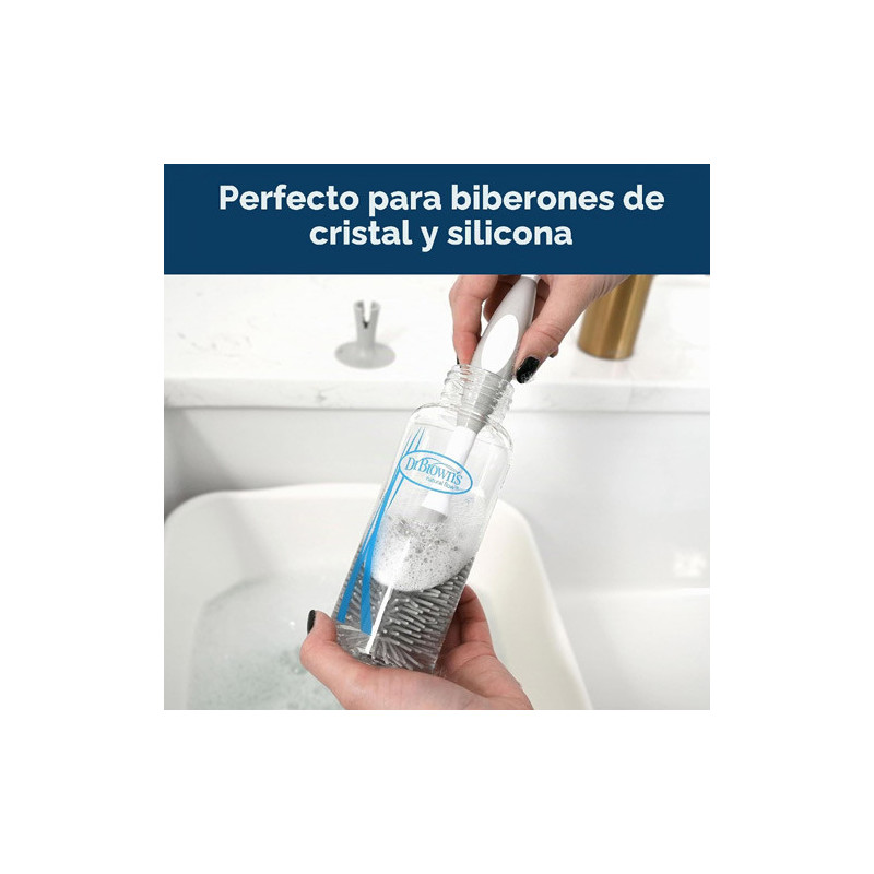 Dr Browns Cepillo de Limpieza Biberon Silicona Azul - Farmacia en Casa Online