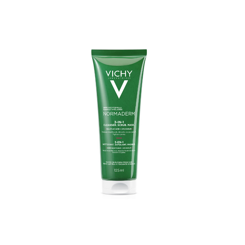 Vichy Normaderm 3 en 1 Exfoliante + Limpiador + Mascarilla 125ml