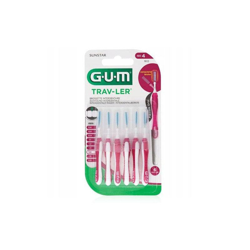 Gum Trav-Ler Cepillo Interdental Tamaño Iso4 6 Uds