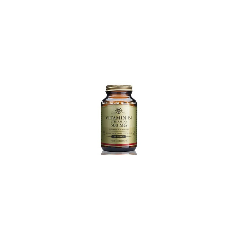 Solgar Vitamina b1 500 mg (tiamina). 100 comp