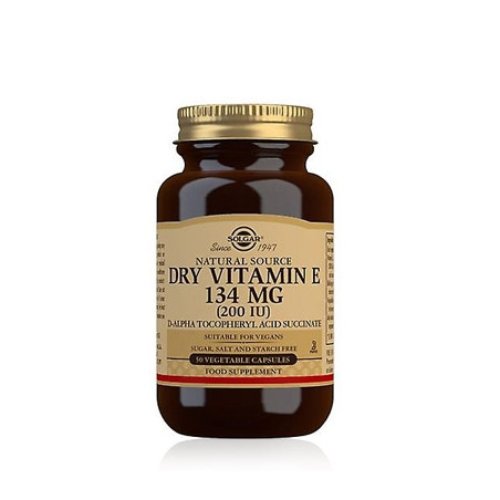 Solgar Vitamina E Seca 200 IU (134 mg) 50 Capsulas Vegetales