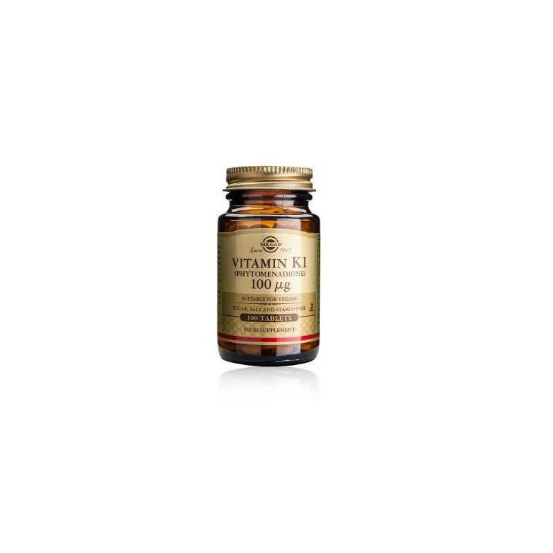 Solgar Vitamina K Natural 100 mcg 100 Comprimidos