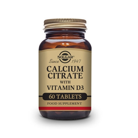 Solgar Citrato de Calcio con Vitamina D3 60 Comprimidos