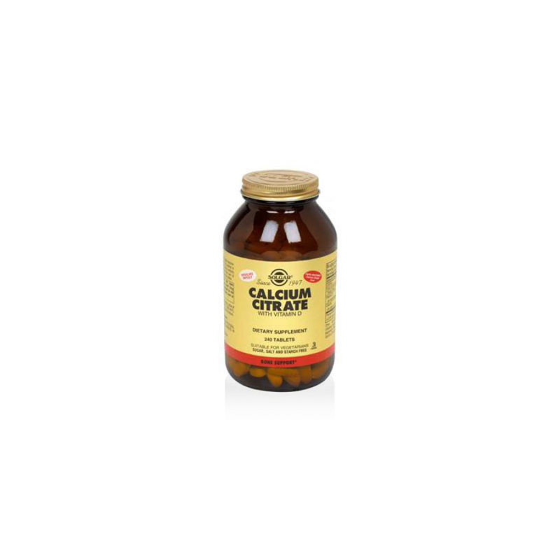 Solgar Citrato de calcio con vitamina d. 240 comprimidos