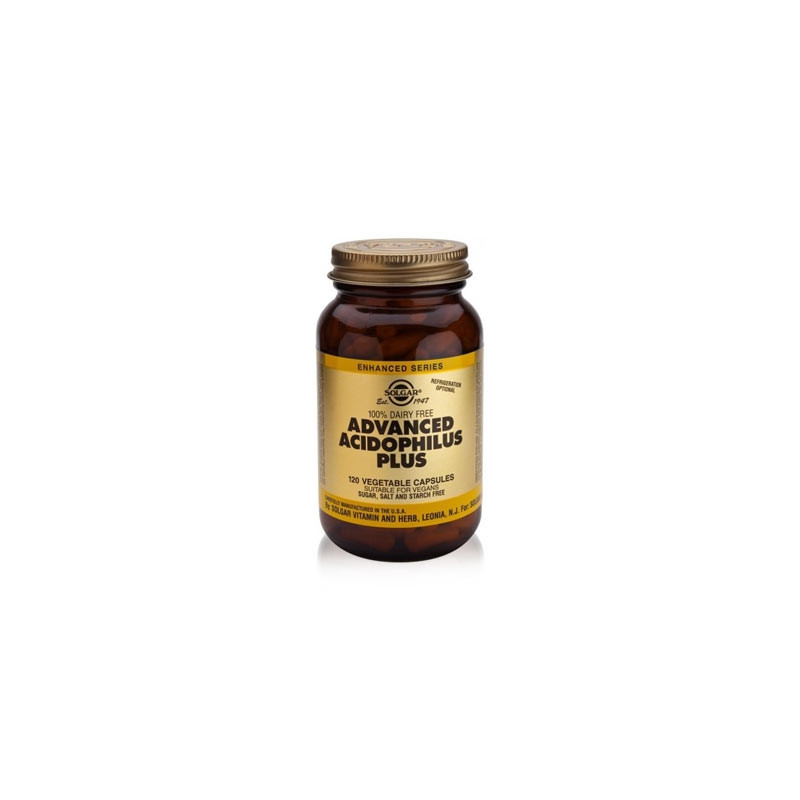 SOLGAR ACIDOPHILUS PLUS AVANZADO (NO LACTEO). 120 CAP VEGET.